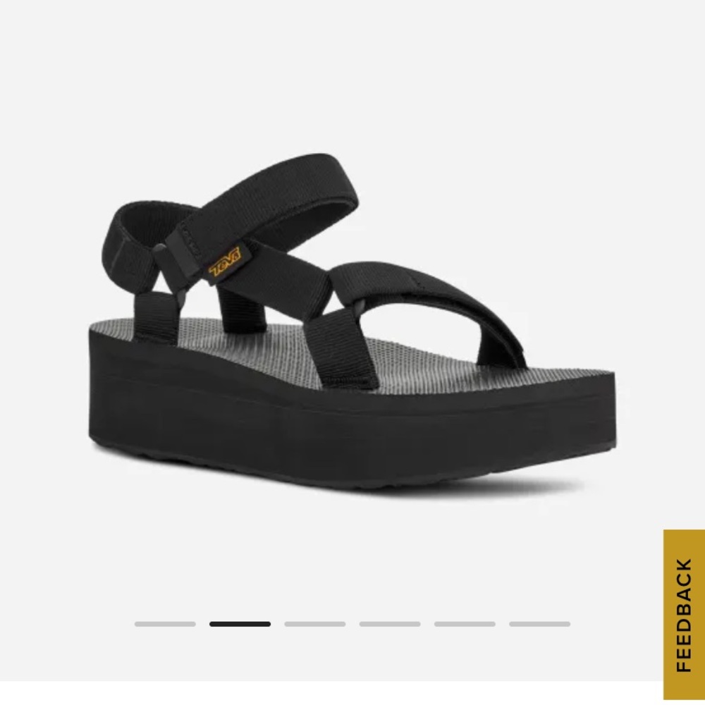 Flatfor universal teva in black size 9